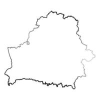 Hand Drawn Lined Belarus Simple Map Drawing vector
