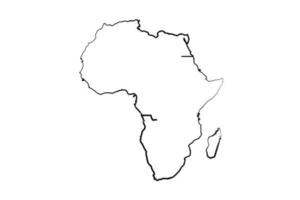 Hand Drawn Lined Africa Simple Map Drawing vector