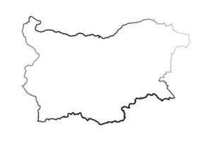 Hand Drawn Lined Bulgaria Simple Map Drawing vector