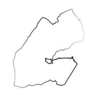 Hand Drawn Lined Djibouti Simple Map Drawing vector