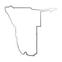 Hand Drawn Lined Namibia Simple Map Drawing vector