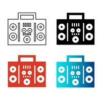 Abstract Boombox Silhouette Illustration vector