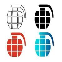 Abstract Bomb Grenade Silhouette Illustration vector