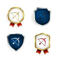 Abstract Archery Badge and Label Collection vector