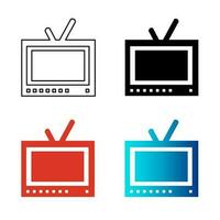 Abstract Classic Television Silhouette Illustration vector