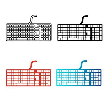 resumen computadora teclado silueta ilustración vector