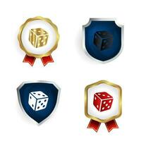 Abstract Dice Game Badge and Label Collection vector