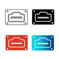 Abstract Hdmi Port Silhouette Illustration vector