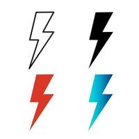 Abstract Lightning Silhouette Illustration vector