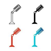 Abstract Microphone Silhouette Illustration vector