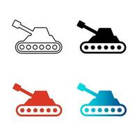 Abstract Military Tank Silhouette Illustration vector
