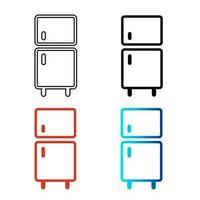 Abstract Modern Refrigerator Silhouette Illustration vector