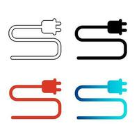 Abstract Power Socket Silhouette Illustration vector