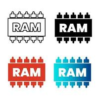 Abstract Ram Memory Silhouette Illustration vector