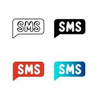 Abstract SMS Message Silhouette Illustration vector