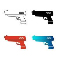 Abstract Weapon Gun Silhouette Illustration vector