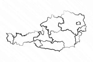 Hand Drawn Austria Map Illustration vector