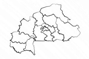 Hand Drawn Burkina Faso Map Illustration vector