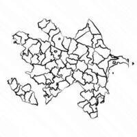 Hand Drawn Azerbaijan Map Illustration vector