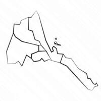 Hand Drawn Eritrea Map Illustration vector