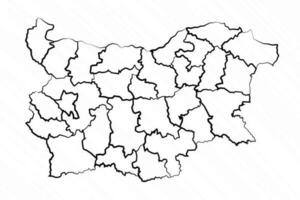 mano dibujado Bulgaria mapa ilustración vector
