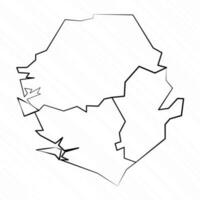 mano dibujado sierra leona mapa ilustración vector