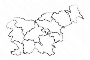 mano dibujado Eslovenia mapa ilustración vector