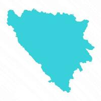 Vector Simple Map of Bosnia and Herzegovina Country