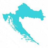 Vector Simple Map of Croatia Country