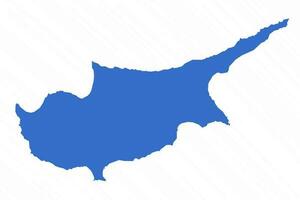 Vector Simple Map of Cyprus Country