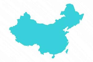 Vector Simple Map of China Country