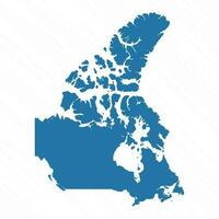 Vector Simple Map of Canada Country