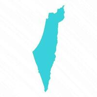 Vector Simple Map of Israel Palestine Country