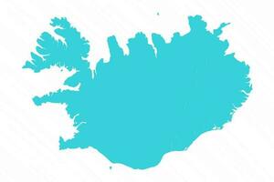 Vector Simple Map of Iceland Country