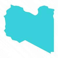 Vector Simple Map of Libya Country