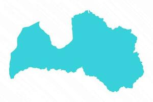 Vector Simple Map of Latvia Country