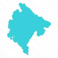 Vector Simple Map of Montenegro Country