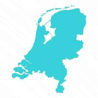 Vector Simple Map of Netherlands Country