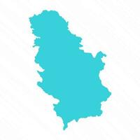 Vector Simple Map of Serbia Country