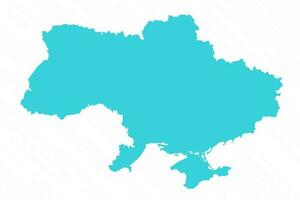 Vector Simple Map of Ukraine Country