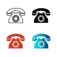 Abstract Telephone Silhouette Illustration vector