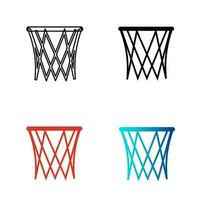 Abstract Basketball Net Silhouette Illustration vector