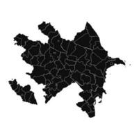 Abstract Azerbaijan Silhouette Detailed Map vector