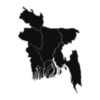 Abstract Bangladesh Silhouette Detailed Map vector
