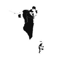 Abstract Bahrain Silhouette Detailed Map vector