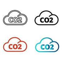 Abstract CO2 Silhouette Illustration vector