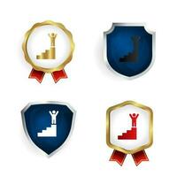 Abstract Career Badge and Label Collection vector