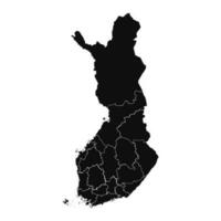 Abstract Finland Silhouette Detailed Map vector