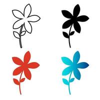 Abstract Flower Silhouette Illustration vector