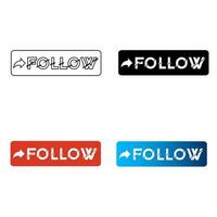 Abstract Follow Silhouette Illustration vector